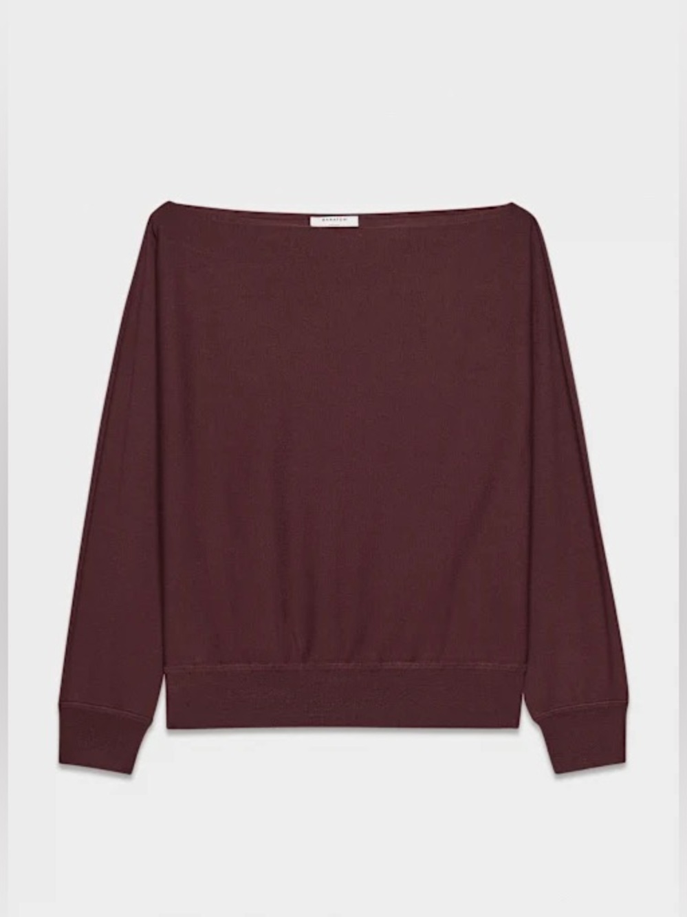 EUC ARITZIA Babaton Inspiration Sweater Wonder Yarn Sumac Burgundy S Off Shoulde